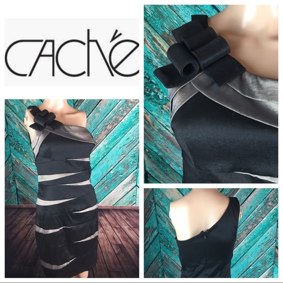 Cache Dresses & Skirts - Vintage Cache One Shoulder Dress